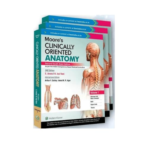 Moore’s Clinically Oriented Anatomy (3 Vol Set), 2nd South Asian Edition 2022