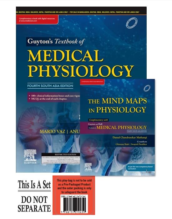 Guyton and Hall Textbook of Medical Physiology & The Mind Maps in Physiology, 4th South Asia Edition, 1E 2024