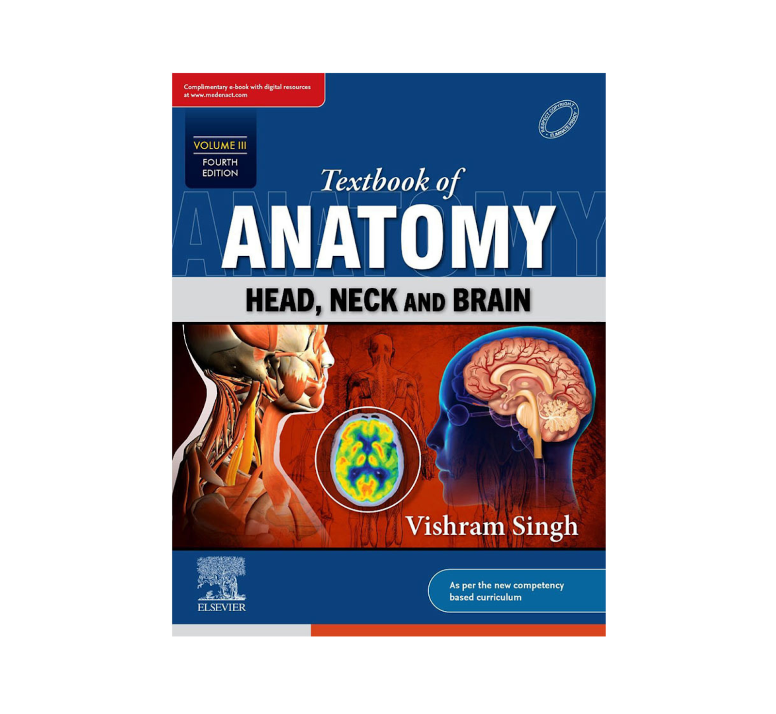 Textbook Of Anatomy Head, Neck & Brain 4/E (Vol 3) By Vishram Singh
