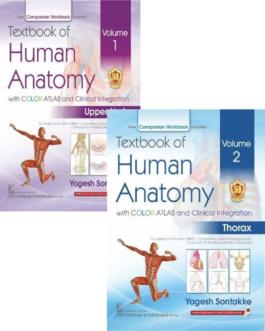 Textbook of Human Anatomy with Color Atlas and Clinical Integration 2 Vol Set (Vol 1- Upper Limb Vol 2 - Thorax) with Companion Workbook (PB 2024)