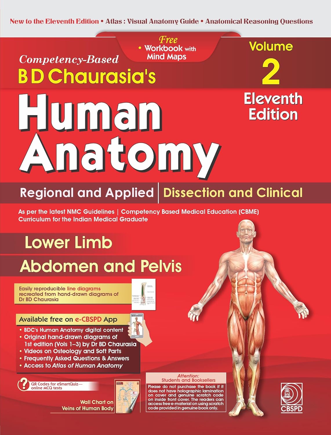 Competency-Based BD Chaurasia's Human Anatomy: Regional and Applied, Dissection and Clinical, Volume 2 (Lower Limb, Abdomen and Pelvis)