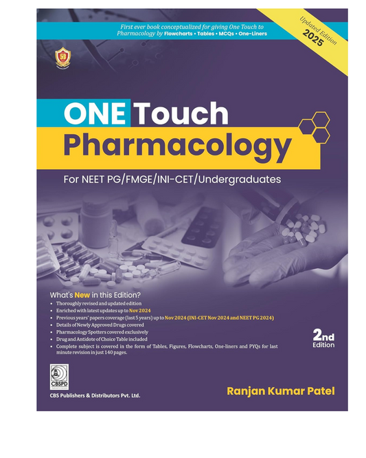 One Touch Pharmacology for NEET PG/NEXT/FMGE/INI-CET/Undergraduates 2/E 2025