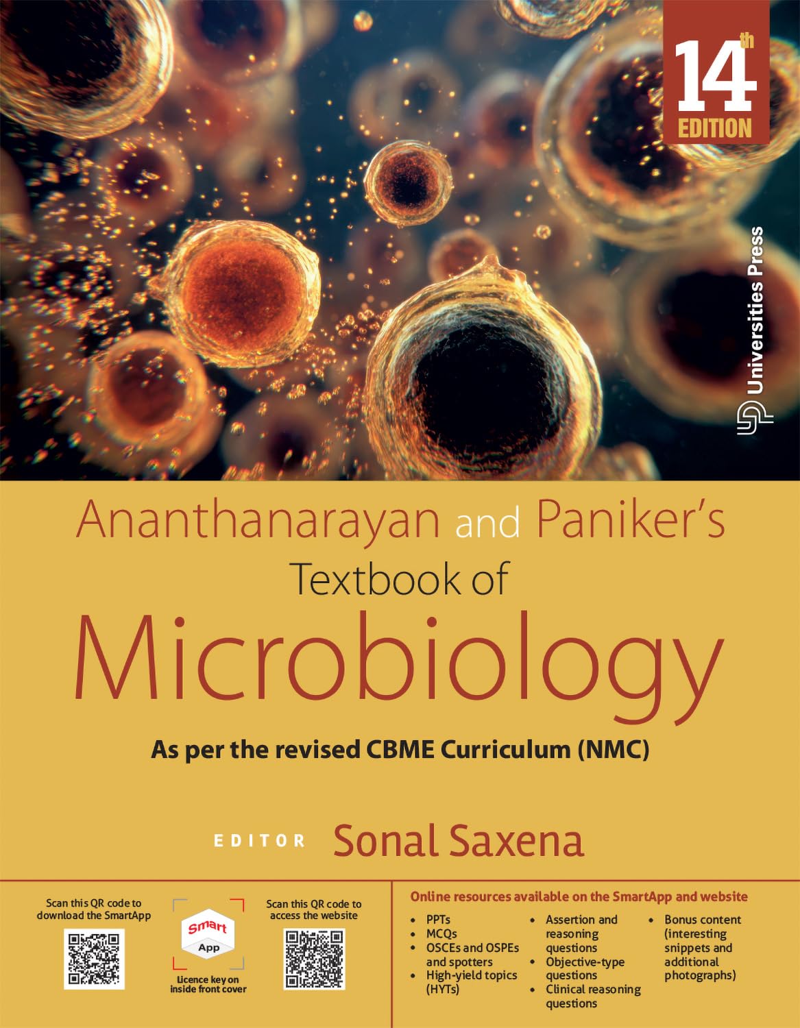 Ananthanarayan and Paniker's Textbook of Microbiology, 14th Edition