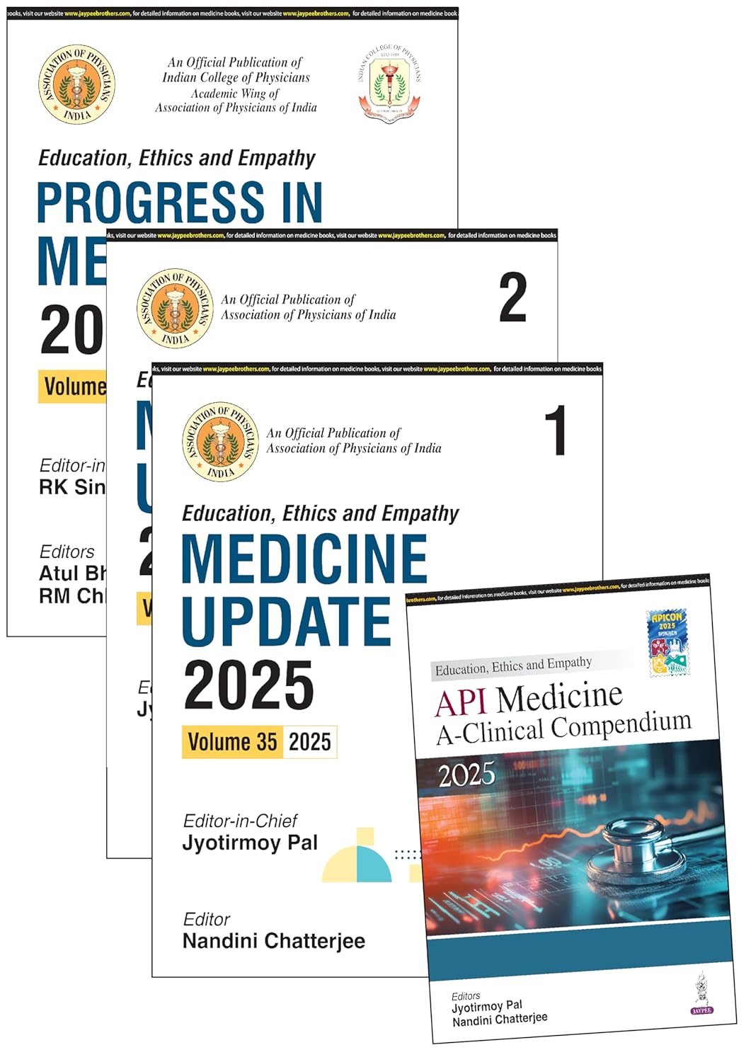 Medicine Update (2Vols)+Progress in Medicine 2025+Clinical Compendium 2025