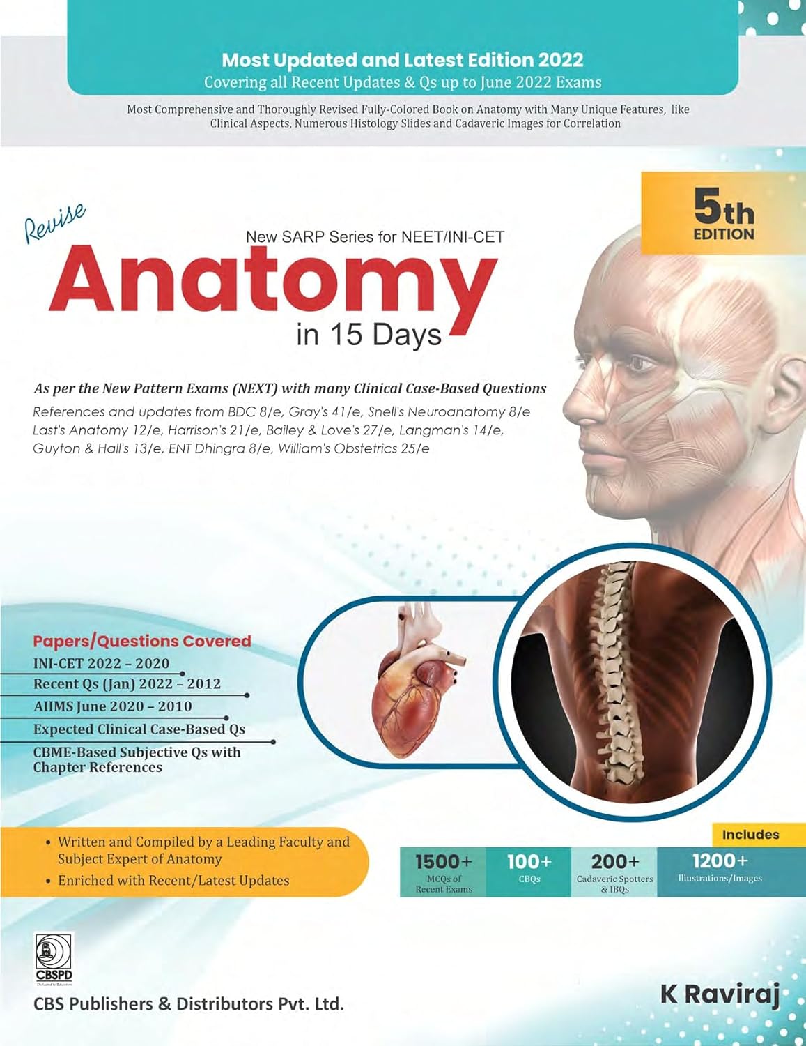 New Sarp Series For Neet/Ini-Cet Revise Anatomy In 15 Days 5e (PB)