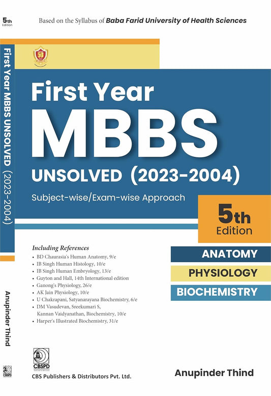 First Year Mbbs Unsolved (2023-2024) 5e (PB)