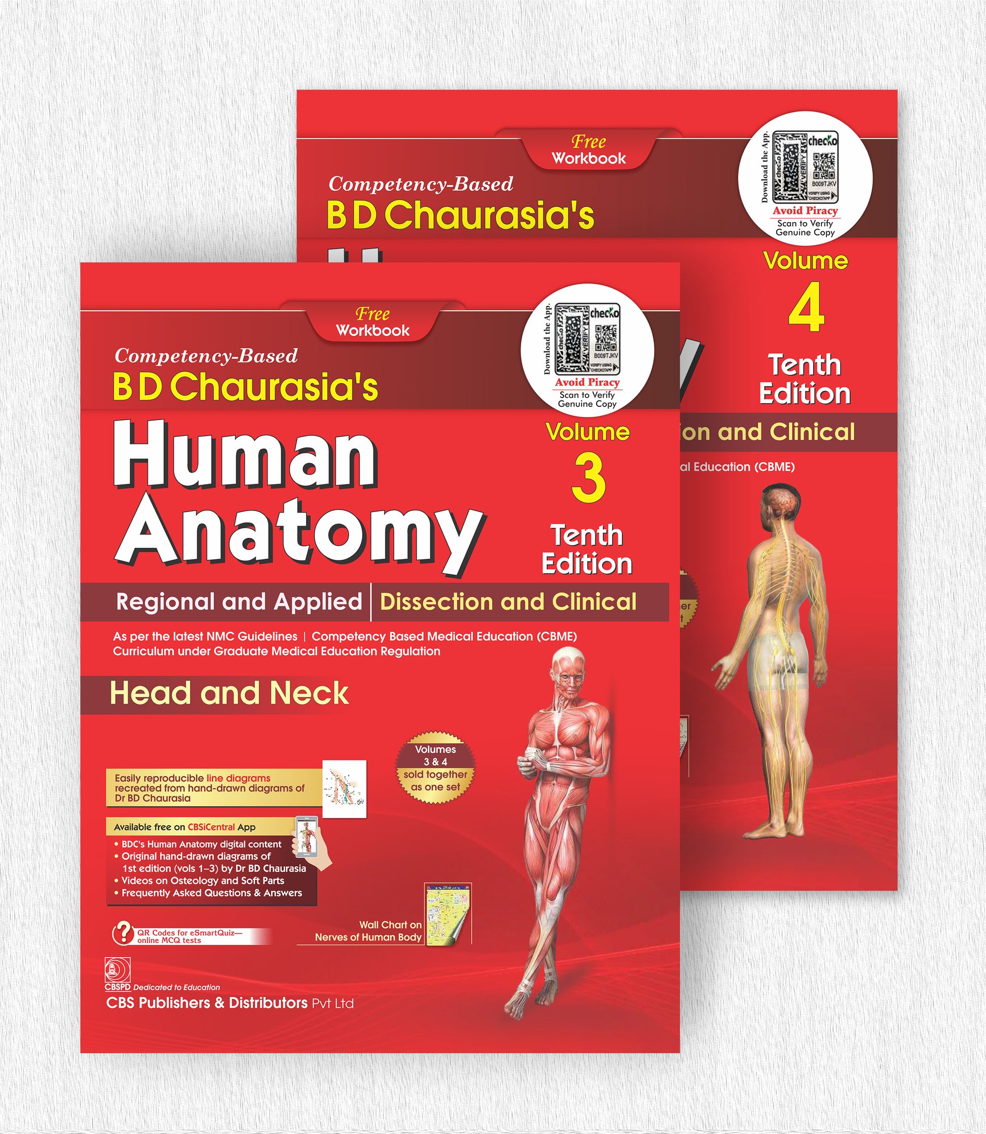 BD Chaurasias Human Anatomy 10e Vol 3 And 4 Regional And Applied Dissection And Clinical Head And Neck Brain Neuroanatomy (PB) Set Of 2 Vols