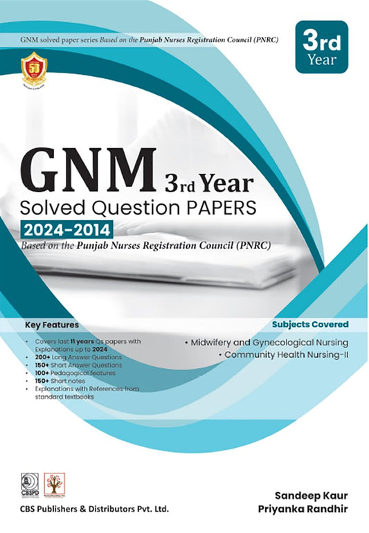 Gnm 3Rd Year Solver Question Papers 2024-2014 Based On The Punjab Nurses Registration Council (PB)